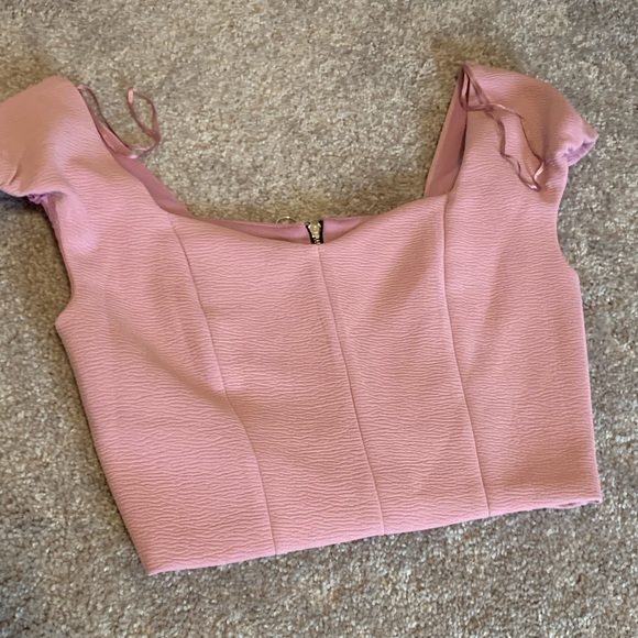 NWT J.O.A lilac crop top - Picture 3 of 9